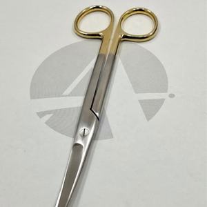 Tijeras Quirúrgicas Curvas Mayo de 9 Pulgadas de Acero Inoxidable T/C con Mango Dorado de Carburo de Tungsteno, Instrumento Médico Reutilizable - Product Image 3