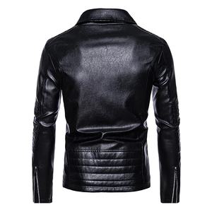 Chaqueta de Motociclista de Cuero con Cremallera Metálica Resistente al Viento para Hombre, en Materiales de Primera Calidad, Chaqueta de Alta Calidad en Tallas Grandes para Hombre - Product Image 2