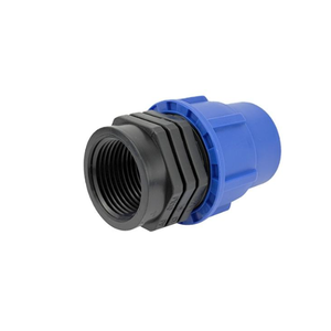 <b>Lock</b> Nut Coupling Drip Fitting for Irrigation NPT <b>Thread</b> Smooth Surface - Product Image 2