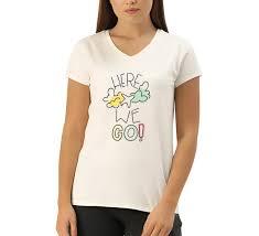 T-shirt pour femme à col en V, coupe ajustée, imprimé, nouvelle mode, confortable, en coton mélangé extensible, haut décontracté basique pour tous les jours - Product Image 3