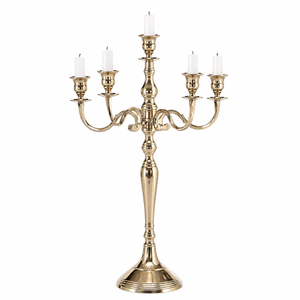Factory Price 3 Arm Metal Candelabra Matte <b>Black</b> Candle Holder Elegant Metal <b>Candlestick</b> Stand Wedding Table Centerpiece Decor - Product Image 3