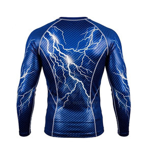 Stretch Performance Rash Guard for Men Long Sleeve Athletic <b>Compression</b> <b>Shirt</b> for Workout Surf and Swim Sessions - Product Image 3