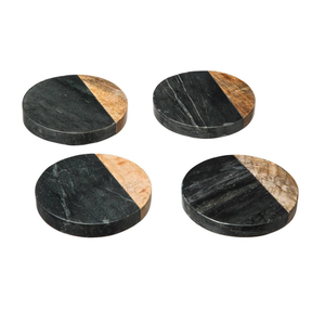 Sous-verre rond en bois, résistant à la chaleur, réutilisable, écologique, pour table à manger, tapis de table, tapis de plage, artisanal en bois - Product Image 3
