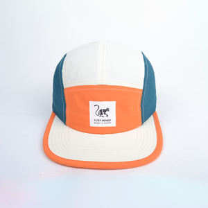 Casquette de camping non structurée à 5 panneaux en nylon recyclé respirant et polyester, avec logo personnalisé, pour la course sur sentier, en coton, avec fermeture snapback - Product Image 3