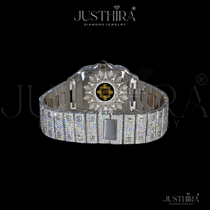 Reloj de Lujo con Diamantes Moissanite de la Mejor Calidad para Hombre, Estilo Iced Out, Resistente al Agua, de Acero Inoxidable, Disponible para la Venta - Product Image 4
