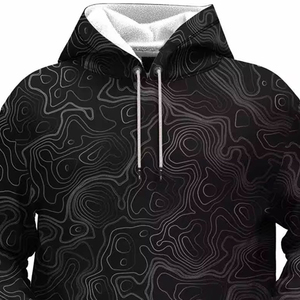 Meilleur prix pour sweat à capuche décontracté pour homme, design personnalisé OEM pour l'hiver, faible MOQ, impression numérique sur tissu polyester/coton - Product Image 4
