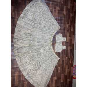 Robes de soirée de créateur-Lehenga Choli magnifiquement conçu avec codage de travail séquentiel - Product Image 1