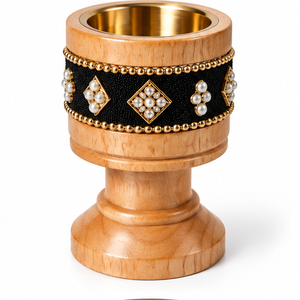 Quemador de Bakhoor de Madera Artesanal, Ecológico y Duradero, con Recipiente de Acero Inoxidable, Mabkhara Árabe Decorativa para Uso en Todas las Estaciones - Product Image 2