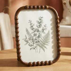 Wholesale Walnut <b>Wooden</b> Photo <b>Frame</b> Brown Carved <b>Wooden</b> <b>Picture</b> <b>Frame</b> Rustic Birds Wall Art Farmhouse Art - Product Image 3
