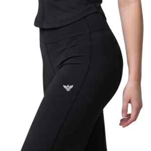Leggings de yoga taille haute à jambes larges pour femme – Doux, extensibles, respirants, séchage rapide, tricotés – Tenue de sport et de détente - Product Image 4