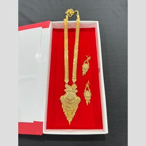 Conjunto de Joyería de Moda con Circonitas para Mujer - Collar Largo Estilo Real, Joyería Nupcial de Aleación de Cobre - Product Image 1