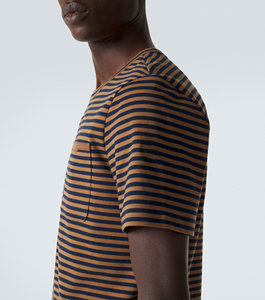 Custom <b>Mens</b> <b>Striped</b> Pocket <b>T</b> <b>Shirt</b> Premium Cotton Crew Neck Casual Streetwear Tee OEM ODM Wholesale Manufacturer - Product Image 2