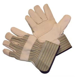 Gants de sécurité confortables en cuir pleine fleur robuste, type Rigger canadien, pour le jardinage, renforcés, protection douce pour les mains, pour le travail - Product Image 3