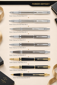 Bolígrafo de Metal Promocional Parker Odyssey con Logotipo Personalizado - Acabado Negro Brillante y Cromado Blanco Duradero para Regalo y Uso en la Oficina - Product Image 4