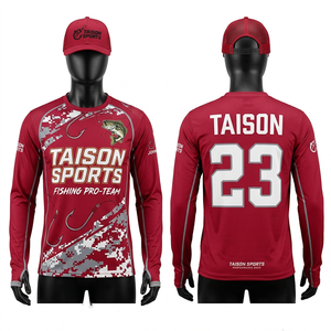 Maillot de pêche pour homme en tissu polyester haute performance, séchage rapide, protection UV, design camouflage, manches longues, logo sublimé - Product Image 5