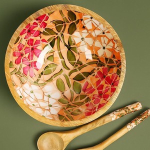Tazón de Madera Artesanal de Primera Calidad, Textura Suave, Ideal para Vajilla Elegante, Servir Alimentos, Cocina, Comedor, Hogar - Product Image 1