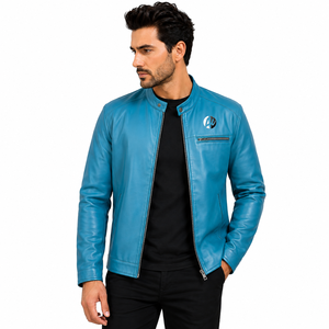 Veste en cuir pour homme de qualité supérieure, au design épuré, au toucher lisse, à la construction durable et au style intemporel pour un look sûr de soi au quotidien. - Product Image 1