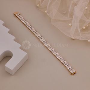 New Arrival 15.20 Ct Round Cut Lab Grown Diamond <b>Bangle</b> in 10K 14K 18K Solid Gold Diamond <b>Bracelets</b> <b>Bangles</b> for Export Sale - Product Image 2