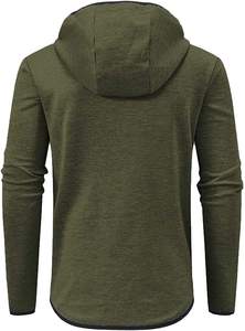 Sweat-shirts et pulls à capuche pour hommes en coton polyester brodé, qualité supérieure, coupe décontractée, manches longues, demi-zip - Product Image 3
