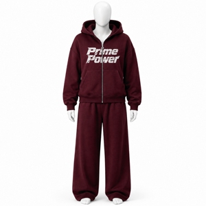 Conjunto de Sudadera con Capucha Oversize y Pantalones Jogger para Mujer, Estilo Urbano Casual de Dos Piezas, Ropa de Moda de Algodón y Felpa - Product Image 1