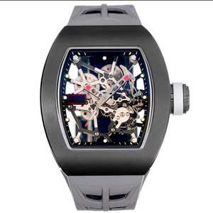 Top Quality 035 Men <b>Watch</b> With <b>Black</b> Carbon Fiber Case Gray Rubber Strap Fashionable <b>Watch</b> Waterproof Business <b>Watch</b> - Product Image 3