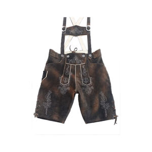 Nouveaux shorts en cuir Trachten Oktoberfest pour hommes, shorts bavarois de haute qualité, en cuir frais - Product Image 1