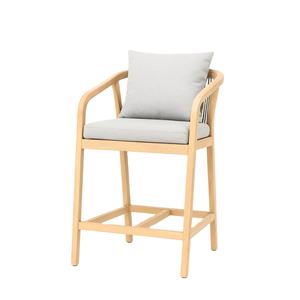 Chaise moderne en bois de taille de barre | Dossier tissé par corde durable | Villas extérieures, diner et hôtels | Fournisseur du Vietnam - Product Image 1
