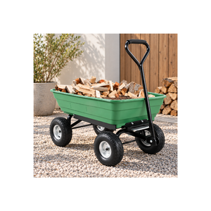 Heavy Duty Garden <b>Cart</b> With 4 Wheels Large Capacity Utility <b>Wagon</b> For Yard Lawn Gardening And Outdoor Transport GARPYC028 - Product Image 1