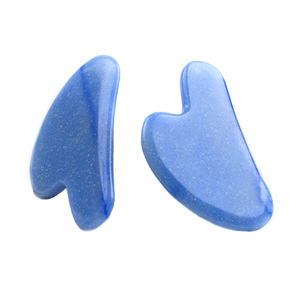 Tabla de Masaje Facial Gua Sha de Aventurina Azul Natural en Forma de Corazón, Piedra de Raspado de Cristal para Esculpir el Rostro, Herramienta de Belleza para el Cuidado de la Piel - Product Image 6