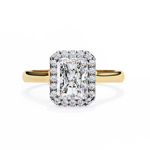 Anillo de Oro Sólido de 14K con Diamante Cultivado en Laboratorio de Corte Radiante de 2.00 CT, Ideal para Compromiso, Boda o Aniversario - Product Image 1