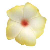 Fleur artificielle double Plumeria Frangipani en mousse EVA, qualité supérieure, style tropical, pour le Nouvel An, 7 couleurs, décoration capillaire