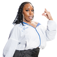 Veste coupe-vent réversible en tissu tissé Zeta Phi Beta pour l'hiver, bleue, légère, zippée, vêtements d'extérieur de la sororité, décontractée, sportive, streetwear pour femmes
