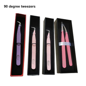 Wholesale Price <b>Gap</b> 90 Degree Anti-Magnetic Stainless Steel 10mm Volume Tweezers Perfect Tension Lash Tools for 0.03mm Mega - Product Image 3