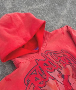 Sweat à capuche personnalisé imprimé DTG délavé à l'acide, molleton épais 500 GSM, coupe oversize, streetwear, logo personnalisé, OEM ODM, vente en gros en vrac - Product Image 2