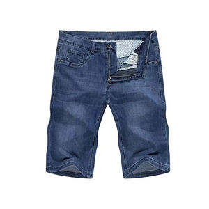 Pantalones Cortos de Mezclilla Hip Hop para Hombre, Personalizados, de Alta Calidad, 100% Algodón, con Sublimación, Cintura Elástica, Corte Medio, con Bolsillos - Product Image 1