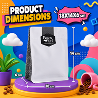 Sachet Doypack à fond plat à huit soudures latérales blanc mat imprimé sur mesure avec fermeture éclair refermable en Mylar pour l'emballage de grains de café