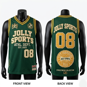 Camiseta de baloncesto para hombre, 160 GSM, malla transpirable de poliéster, panel verde, logotipo personalizado, 100% algodón, corte holgado, estampada. - Product Image 4