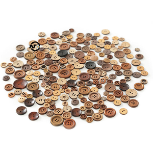 กระดุมไม้ทำมือสำหรับเสื้อผ้าสไตล์วินเทจ กระดุมไม้แบบแบน 4 รู สำหรับเสื้อผ้าและงานฝีมือ - Product Image 4