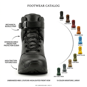 Bottes de moto personnalisées avec votre propre marque, imperméables, antidérapantes, en cuir, chaussures de conduite, bottes de sécurité pour l'extérieur - Product Image 1
