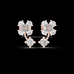 Stud <b>Earrings</b> Moissanite S925 <b>Silver</b> for Women Jewelry Box Sterling <b>Silver</b> Letter - Product Image 1