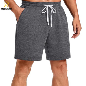 กางเกงขาสั้นลำลองผู้ชาย 7 นิ้ว ผ้าฝ้าย สำหรับวิ่งออกกำลังกาย ใส่สบาย มีเชือกผูก เอวสม็อค น้ำหนักเบา เหมาะสำหรับออกกำลังกายที่ยิม - Product Image 1