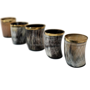 Authentic Medieval Viking Drinking Horn Shot Glasses Handcrafted 100% Natural Buffalo Horn Agate Beerware High Natural Crafts - Product Image 4
