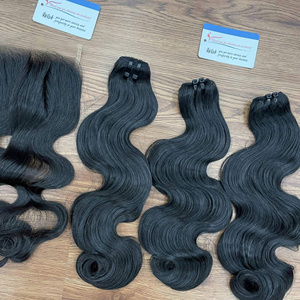 Cheveux tendance, noir naturel, ondulation vapeur, trame de cheveux, facile à appliquer, 100% cheveux humains vietnamiens, prêt à être expédié - Product Image 4