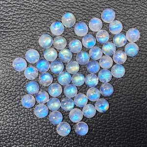 Prêt à acheter 10mm naturel arc-en-ciel pierre de lune cabochons ronds pierres précieuses en vrac au prix de gros du fabricant - Product Image 4