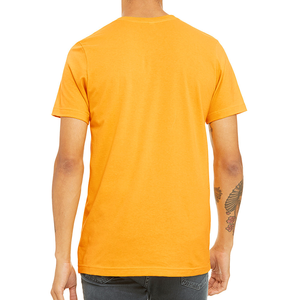 Men Front Logo Short Sleeve Crew T-<b>Shirt</b> <b>Gold</b> 100% Cotton Quick Dry Breathable - Product Image 4