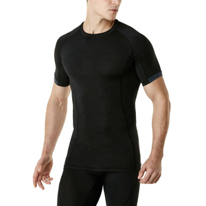 Rashguard à manches courtes personnalisé pour hommes, pour adultes, OEM ODM, marque privée, rashguard à manches courtes pour hommes, antibactérien, séchage rapide - Product Image 1