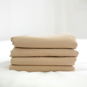 Beige Cotton Washed Bedding Set Supplier 100% Natural Cotton Skin-Friendly 3 PCS Set include 2 Pillow Cover Elastic <b>Bed</b> <b>Sheet</b> - Product Image 3