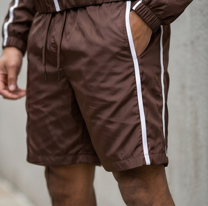 Ensemble 2 pièces pour homme, coupe-vent streetwear/100% nylon polyester, ensemble short et coupe-vent/ensemble short et sweat à capuche coupe-vent pour homme - Product Image 5
