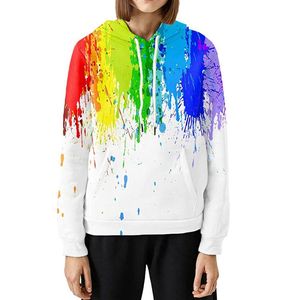 Sudadera con Capucha para Hombre, Diseño de Arcoíris, Corte Regular, Informal, Tejido de Poliéster, para Primavera - Product Image 6