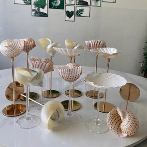 Copa de Vino de Concha de Lujo Hecha a Mano, Decoración de Metal Natural Pulido, Adorno para Banquete, Regalo para Bar - Product Image 1